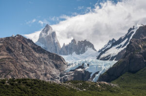 El Chalten circuit (13 of 14) high rock monolith rising above the glacier