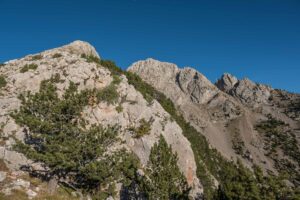 Pedraforca-2 noce limestone mountains with some woods around