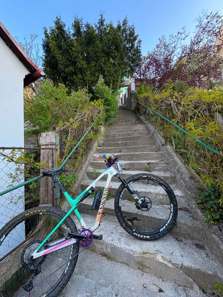 bike on the stairs of Úštěk