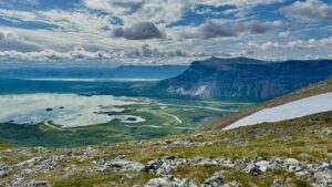 Delta of Rapadalen river in norther scandinavia