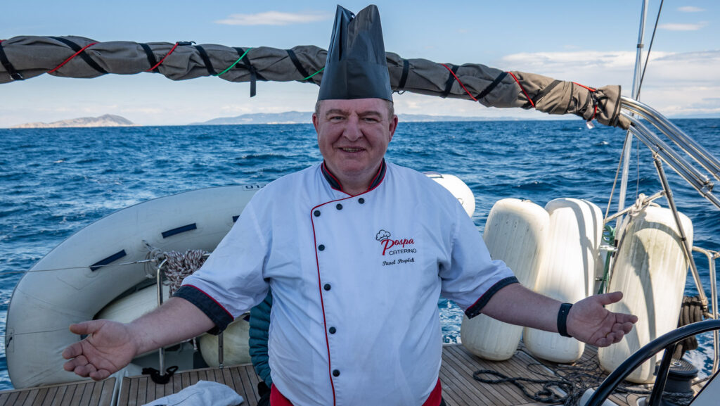 Chef on the sailboat