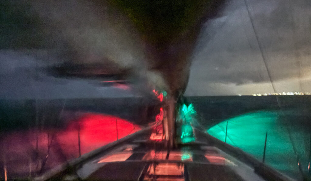 sailboat caught in a night gale on Lipari 2026 expedition