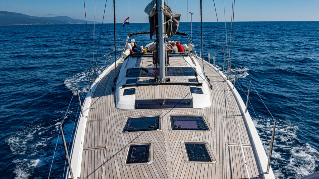 A Sailboat on the open sea
