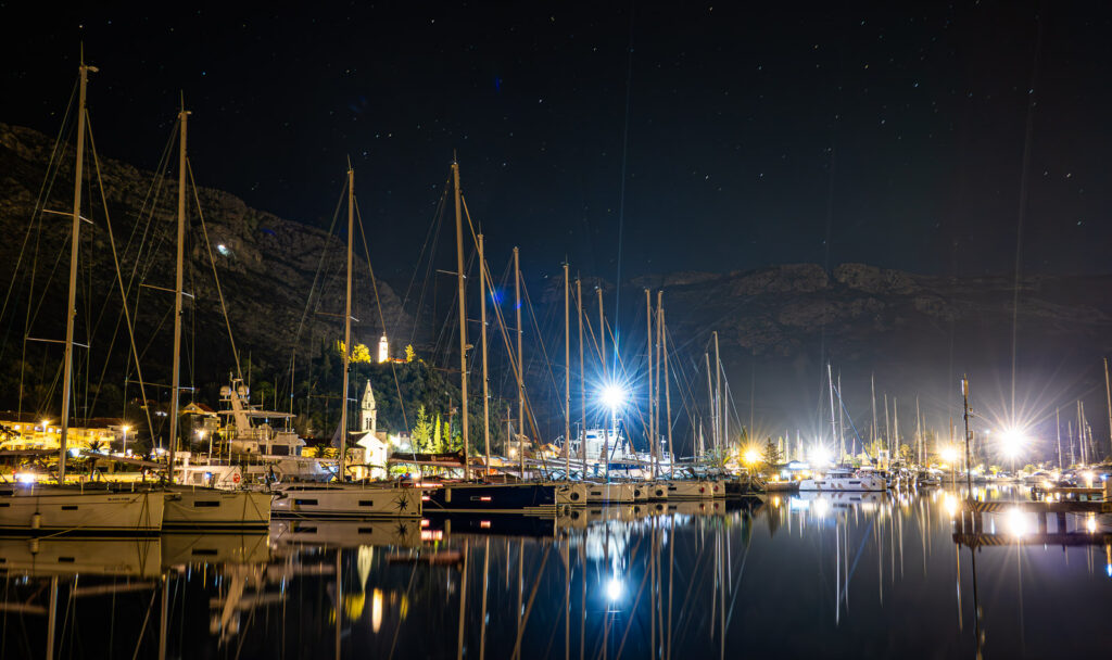 Yachts anchored in marina in Dubrovnik Croatia
