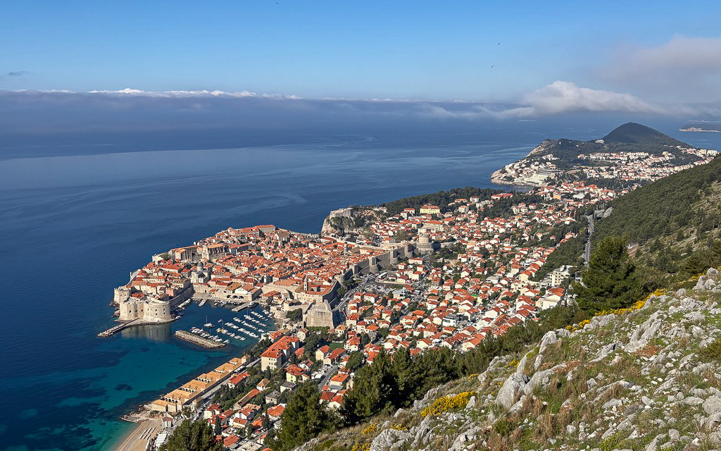 Mediterranean city from above