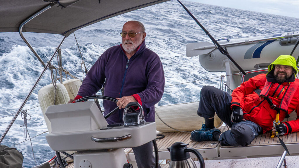 Captain of the bouat steering the vessel on expedition Lipari 2026