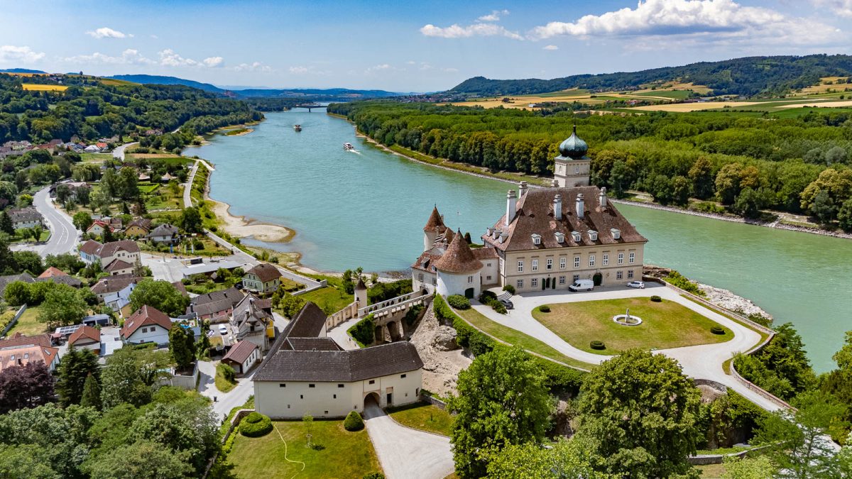 abbey on the shore of Donau river