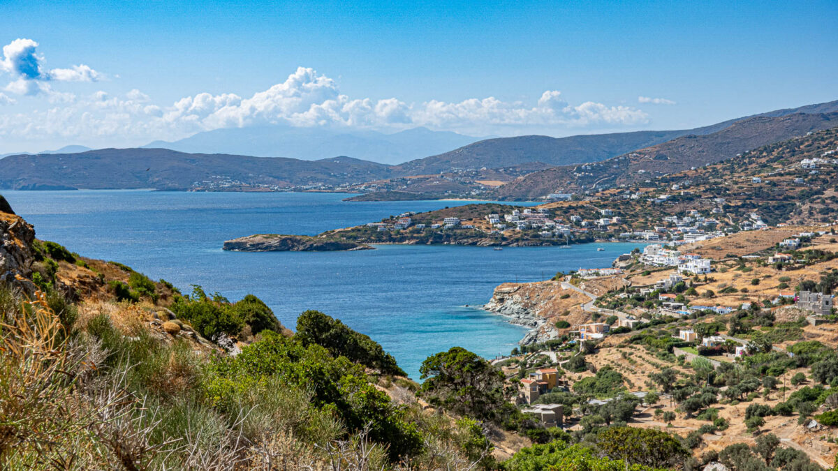 Bay in the Andros island in Greece