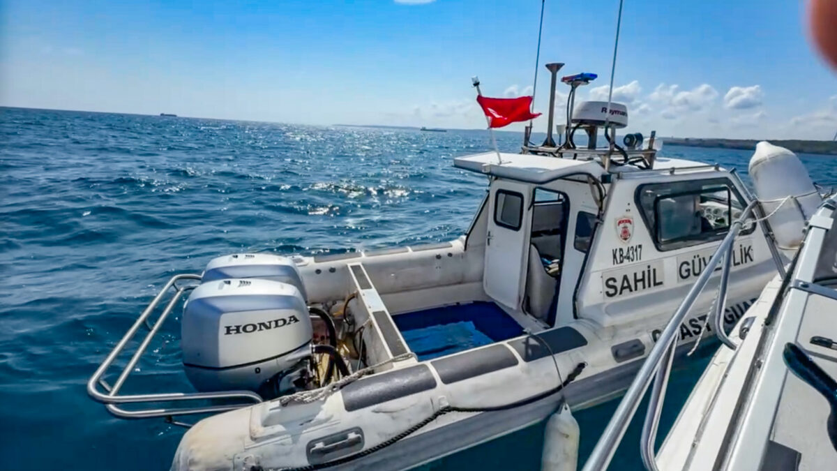 Turkish border police in Black sea