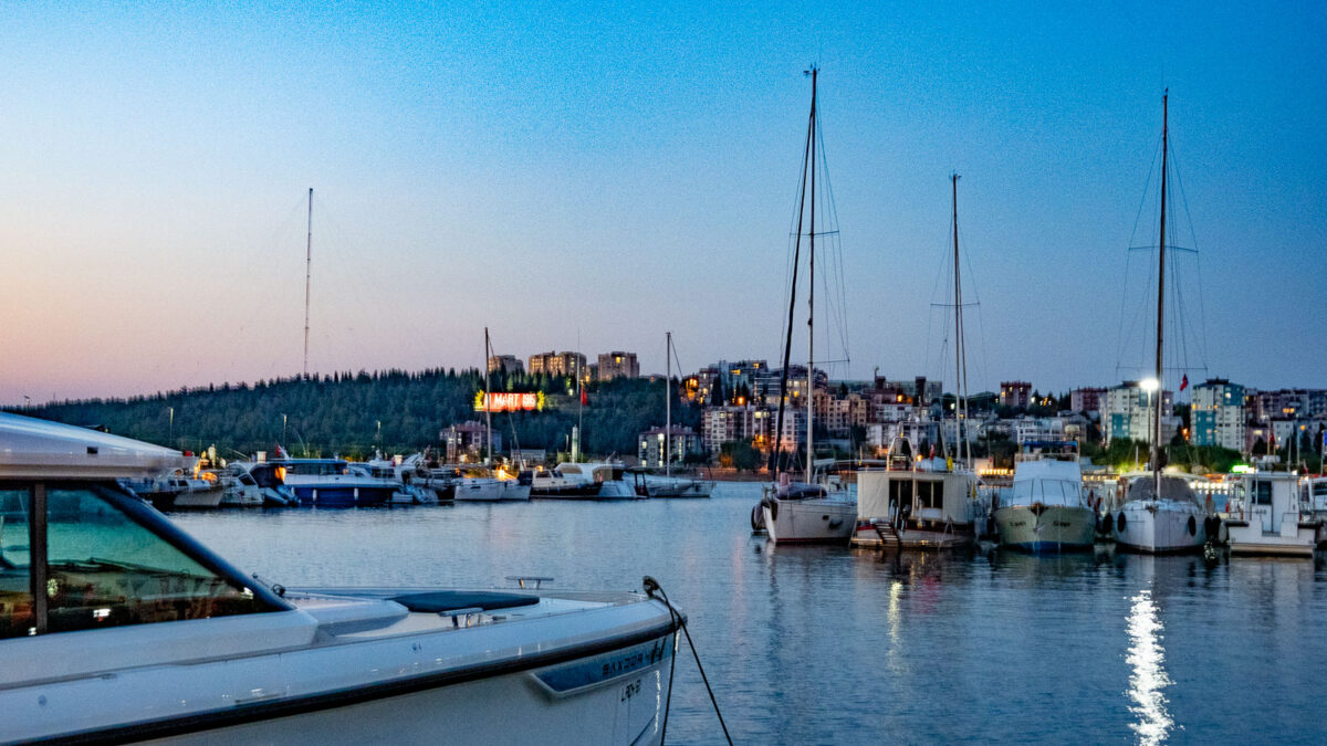 Marina in Canakkale in Marmara sea