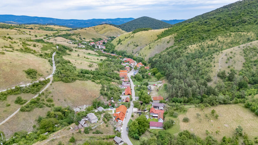 small czech village in Banat in Romanian mountains