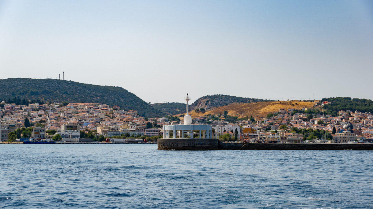Mytilini town from the sea